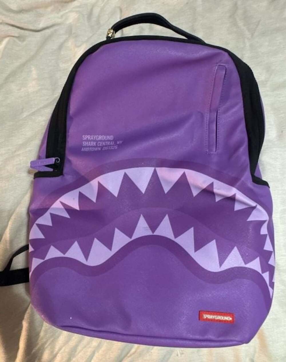 Sprayground Shark Central Purple Venom Backpack